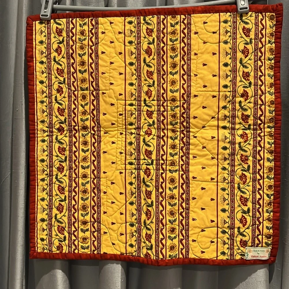 Quilted Wall Hanging German Star w/ Rooster Tuscan Kitchen Tuscan Colors